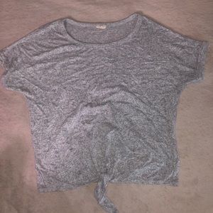 grey tshirt crop top